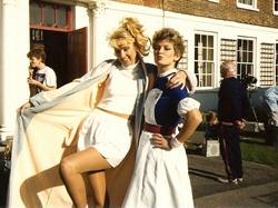 Left to Right: Carla De Wansey, Vicky Facey (nurse uniform) and Johnny Hutch in the background.
