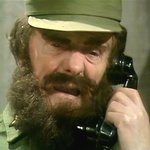 Jackie Wright as Fidel Castro in the 'Bionic Baby' sketch, (Jan. 26, 1977)